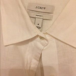 J Crew white linen shirt